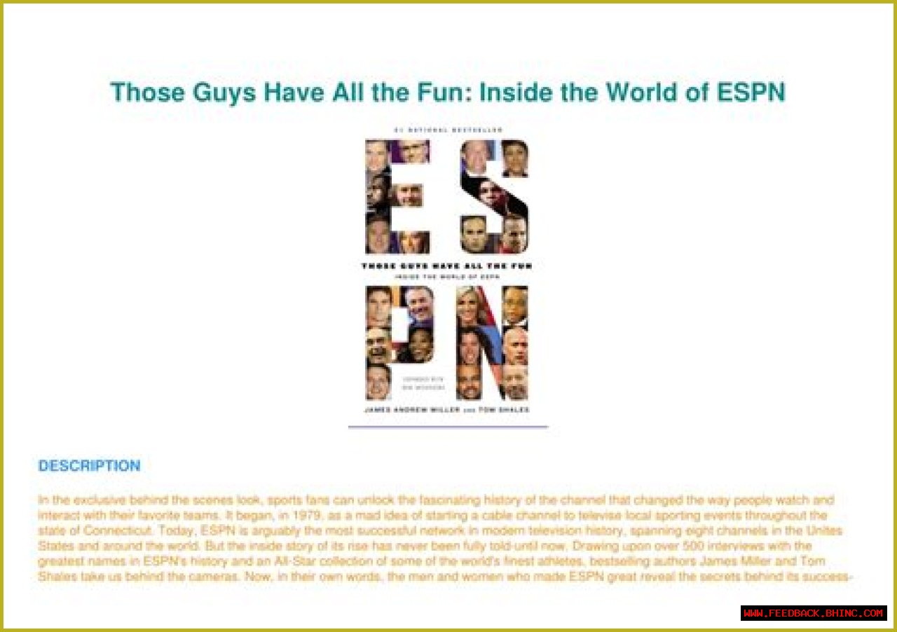 Cable channel that was chronicled in the book Those Guys Have All the Fun