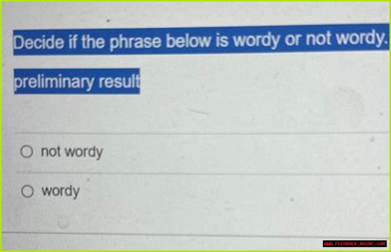 Not wordy