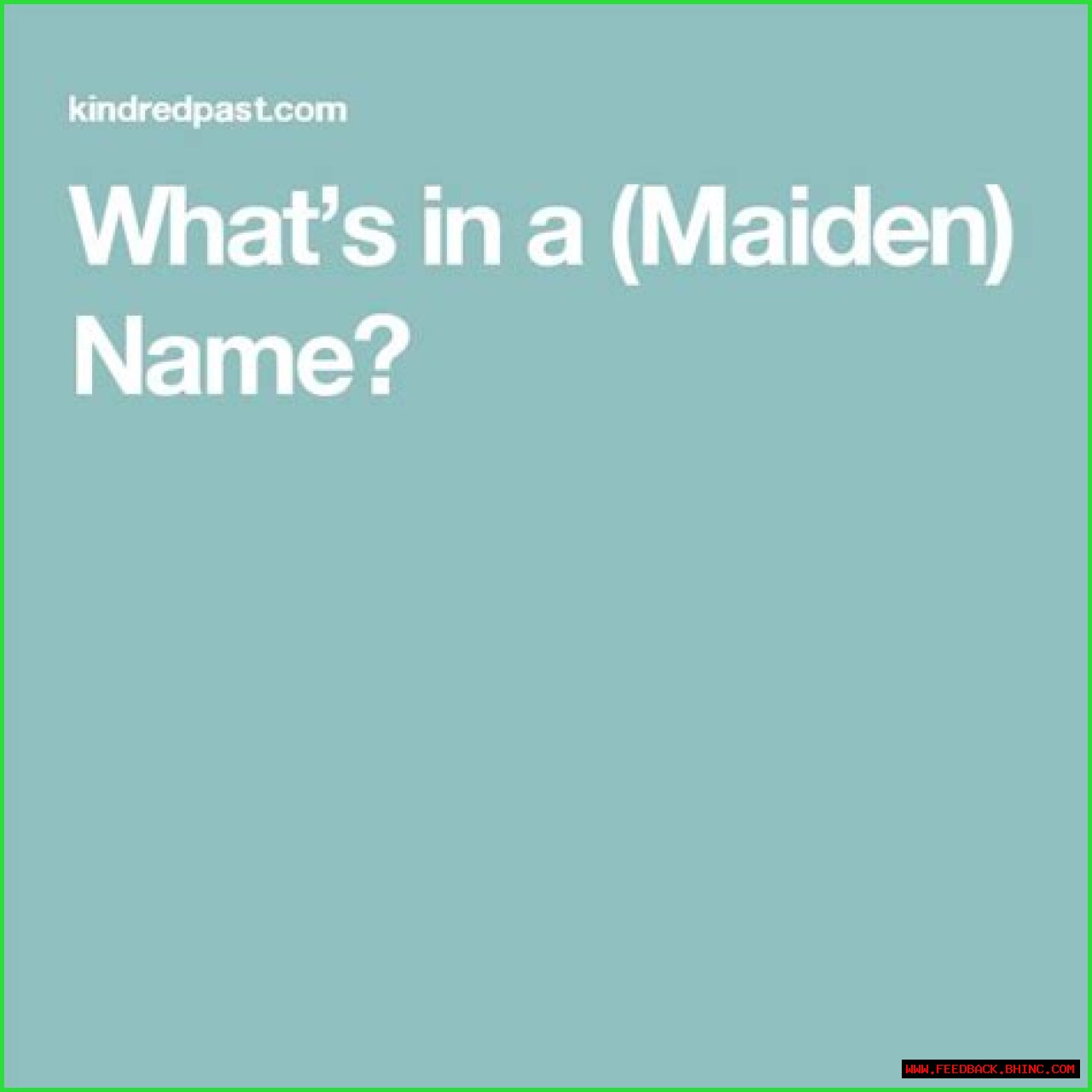 Word before a maiden name